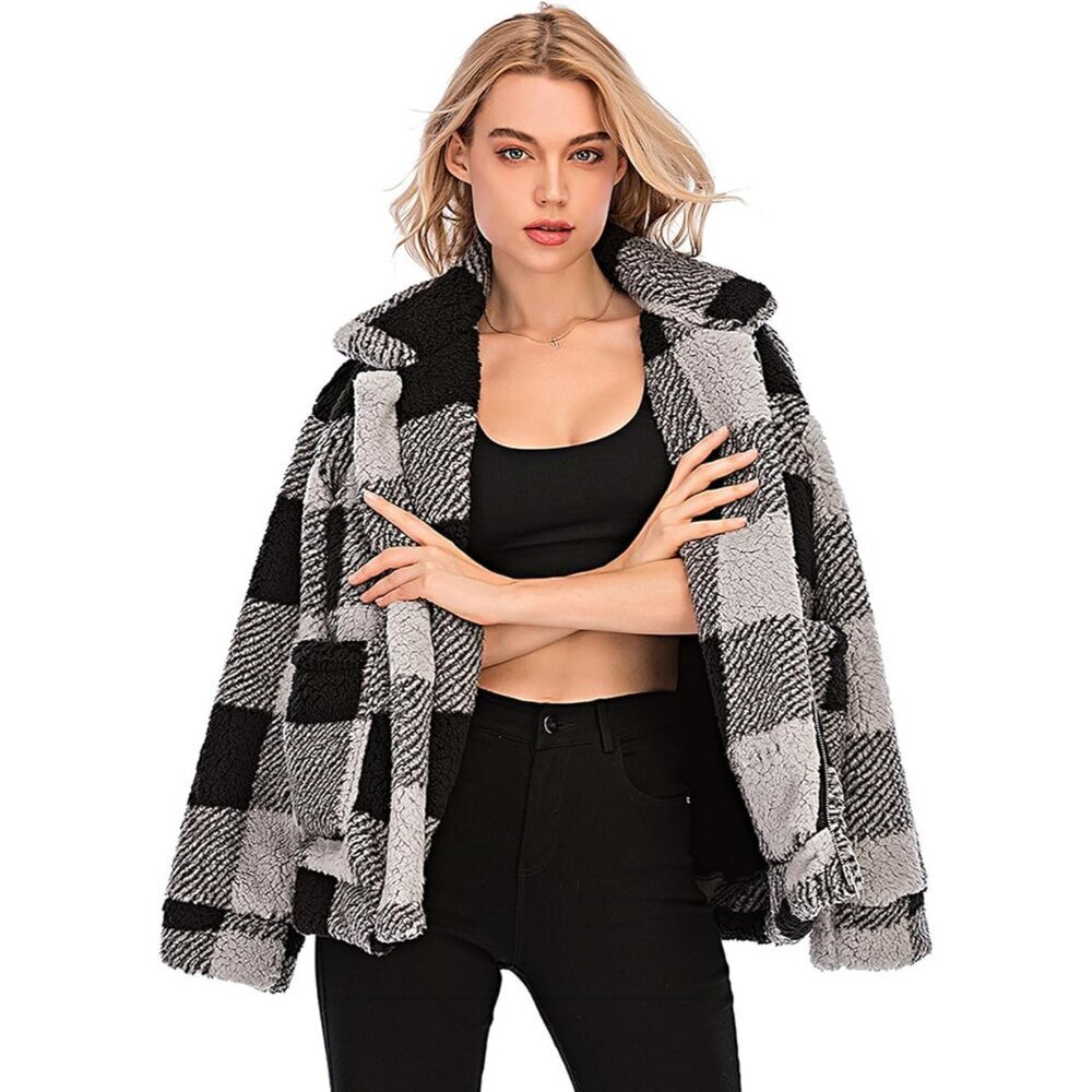 Women’s Faux Fur Coat Oversized Warm Outwear Casual Daily Winter Jacket - Picture 3 of 6